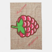 Raspberry Burlap print Küchentuch (Vertikal)