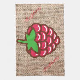 Raspberry Burlap print Küchentuch