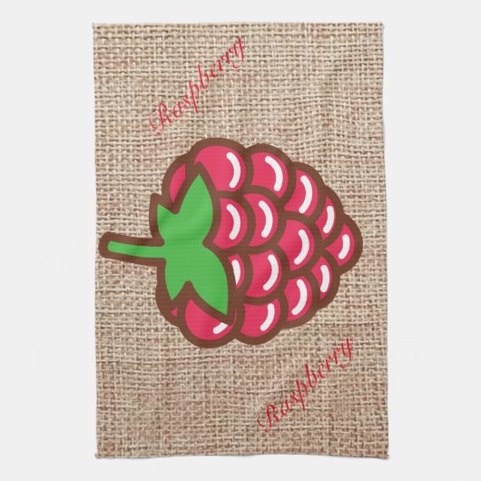 Raspberry Burlap print Küchentuch (Vertikal)