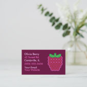 Raspberry Business Cards Visitenkarte (Stehend Vorderseite)