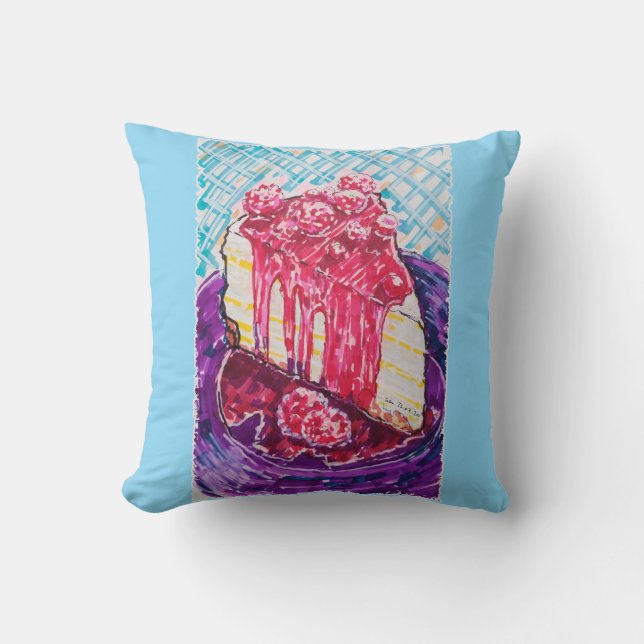 Raspberry Cake Kissen (Vorderseite)