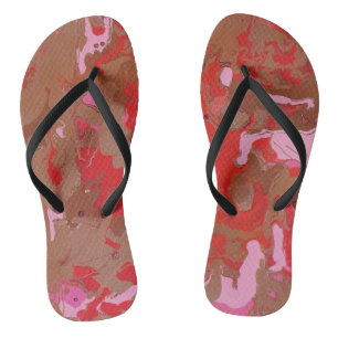 Raspberry Chocolate Maderi Abstrakt Badesandalen