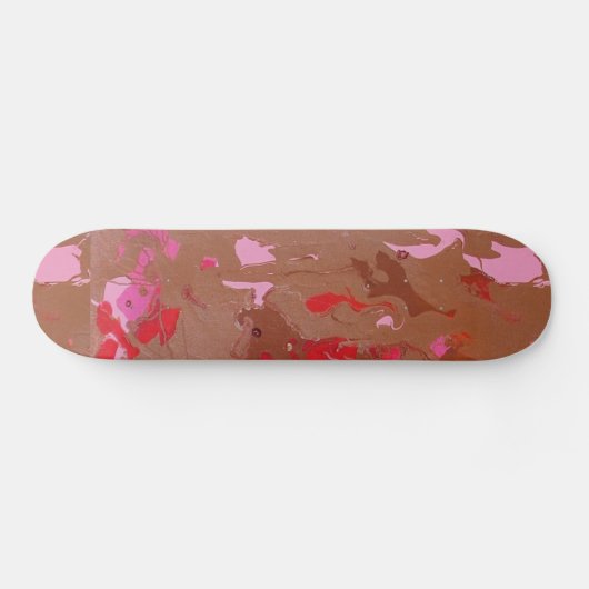 Raspberry Chocolate Maderi Abstrakt Skateboard (Horizontal)