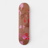 Raspberry Chocolate Maderi Abstrakt Skateboard (Vorderseite)
