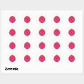 Raspberry Classic Round Sticker (Blatt)