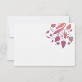 Raspberry Coral Gray Wedding RSVP (Rückseite)
