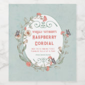 Raspberry Cordial Weinetikett (Einzelnes Label)