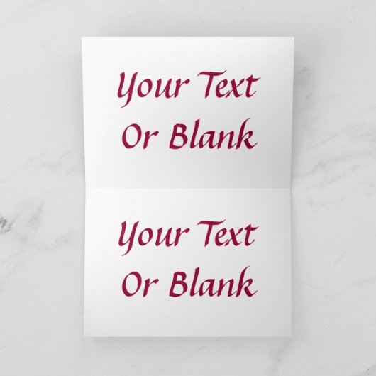 Raspberry Creme Birch Feiertagskarte (Innenseite)