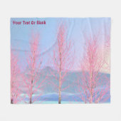Raspberry Creme Birch Fleecedecke (Vorderseite (Horizontal))