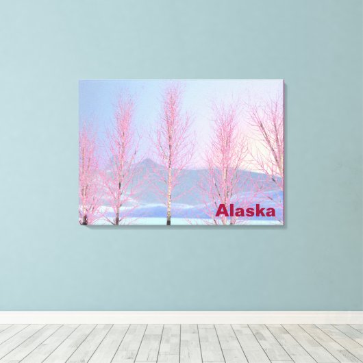 Raspberry Creme Birch Leinwanddruck (Insitu (Holzboden))