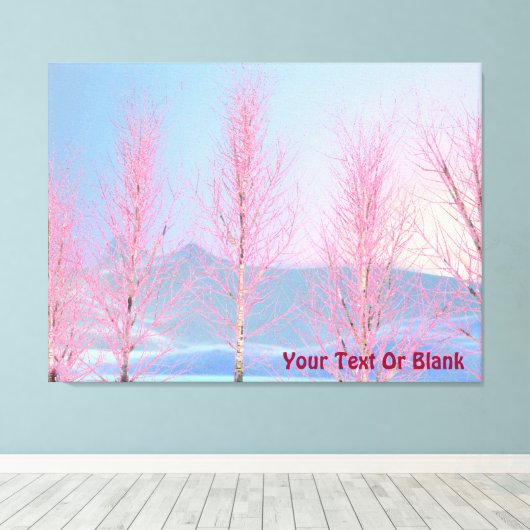 Raspberry Creme Birch Leinwanddruck (Insitu (Holzboden))