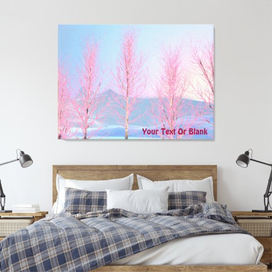 Raspberry Creme Birch Leinwanddruck (Insitu (Schlafzimmer))