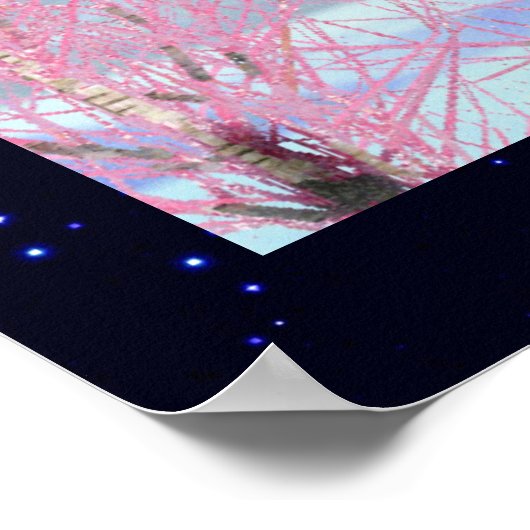 Raspberry Creme Birch Poster (Ecke)