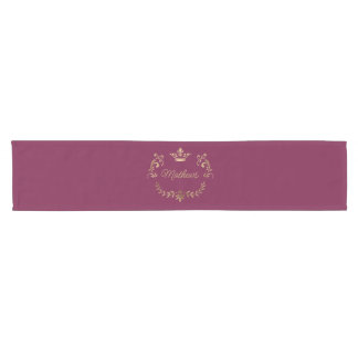 Raspberry Crown Wappen Personalisiert Kurzer Tischläufer