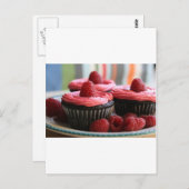 Raspberry Cupcakes Postkarte (Vorne/Hinten)