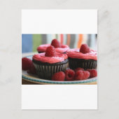 Raspberry Cupcakes Postkarte (Vorderseite)