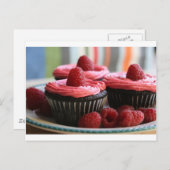 Raspberry Cupcakes Postkarte (Vorne/Hinten)