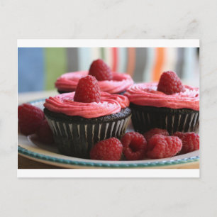 Raspberry Cupcakes Postkarte