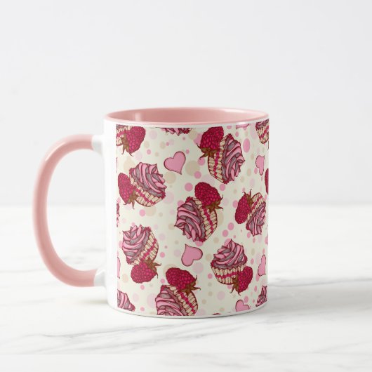 Raspberry Cupcakes Tasse (Links)