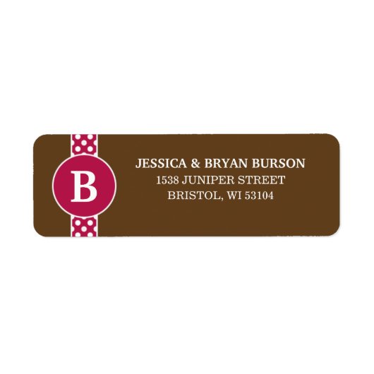 Raspberry Dainty Dots Custom Mit Monogramm Family (Vorne)