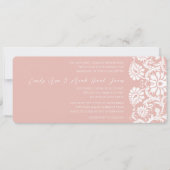 Raspberry Damask Wirbel Hochzeitsfeier Einladung (Vorderseite)