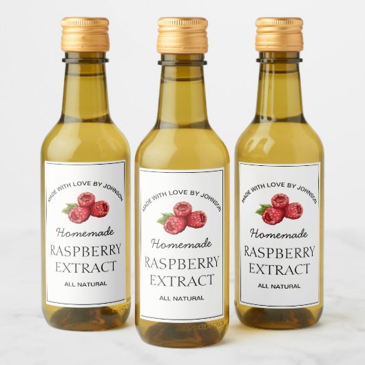 Raspberry Extract Label Weinetikett (Flaschen)