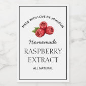 Raspberry Extract Label Weinetikett (Einzelnes Label)