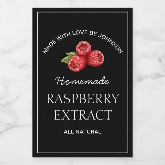 Raspberry Extract Label Weinetikett (Einzelnes Label)