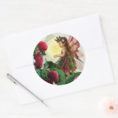 Raspberry Fairy Runder Aufkleber (Umschlag)