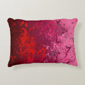 Raspberry Flurry: Abstract spatter art Dekokissen (Vorderseite)