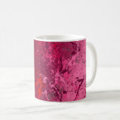 Raspberry Flurry: Abstract spatter art Kaffeetasse (VorderseiteRechts)