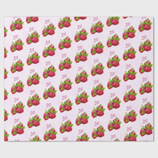 Raspberry Fruchtkonservierung Geschenkpapier (Flach)