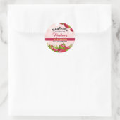 Raspberry Fruchtkonservierung | Jam Jar Label Runder Aufkleber (Tasche)