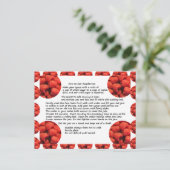 Raspberry Fruchtsaft Rezept Postkarte (Stehend Vorderseite)