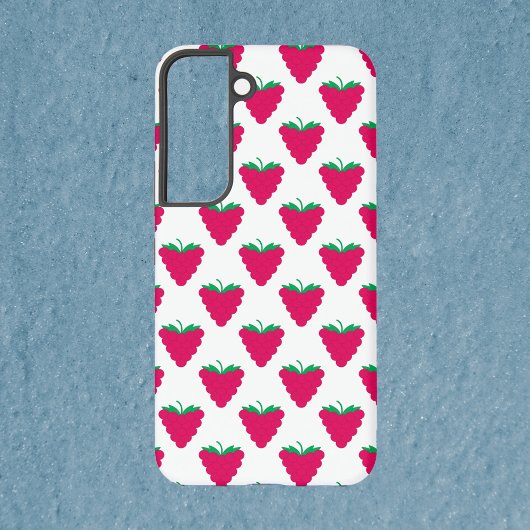 Raspberry Fruit Berry Pink Pattern Samsung Galaxy Hülle