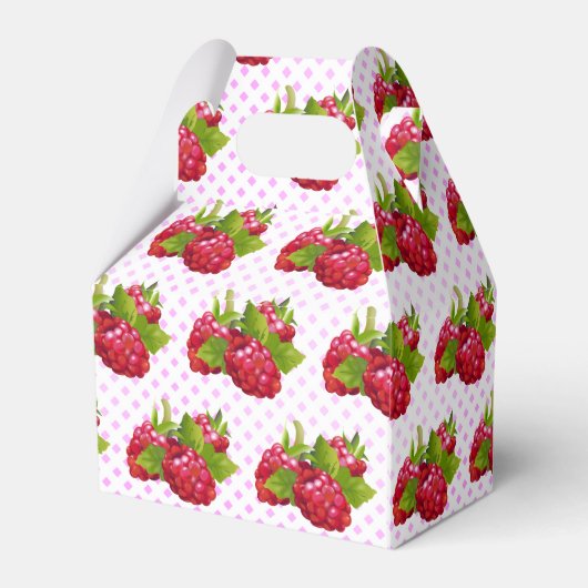 Raspberry Fruit Brunch Party Geschenkschachtel (Rückseite)