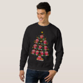 Raspberry Fruit Lover Xmas Lighting Raspberry Chri Sweatshirt (Vorne ganz)