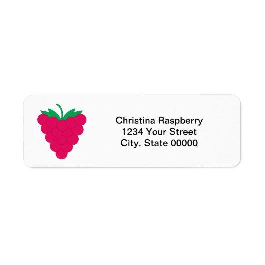 Raspberry Fruit Pink Personalize Return Address (Vorne)