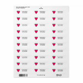 Raspberry Fruit Pink Personalize Return Address (Vorne)