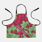 Raspberry Geometric Personalisiertes Muster Schürze (Vorderseite)