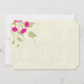 Raspberry Gerber Damask Hochzeitseinladungen Einladung (Rückseite)