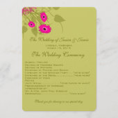 Raspberry Gerbers Wedding Program Programm (Vorderseite)