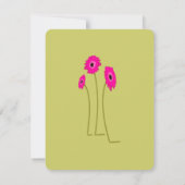 Raspberry Gerbers zu Limonen Einladungen für Hochz (Rückseite)