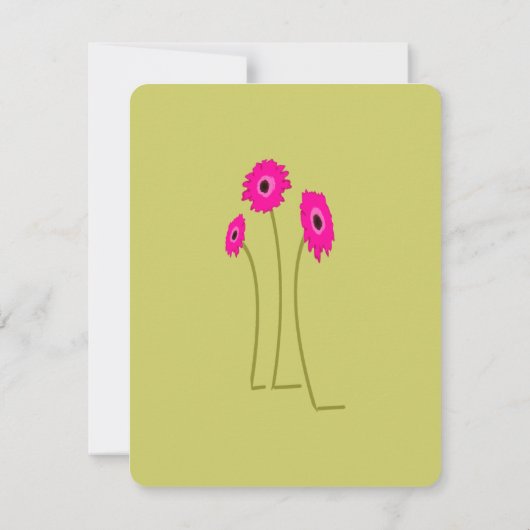 Raspberry Gerbers zu Limonen Einladungen für Hochz (Rückseite)