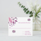 Raspberry Gerbers zu Limoner Hochzeitsszensur RSVP Karte (Stehend Vorderseite)