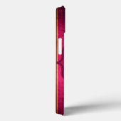 Raspberry Gold Strip Modernes Monogramm IPAD Case (Rückseite / Rechts)