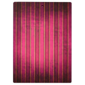 Raspberry Gold Stripe Monogram Initial Clip Board Klemmbrett (Rückseite)
