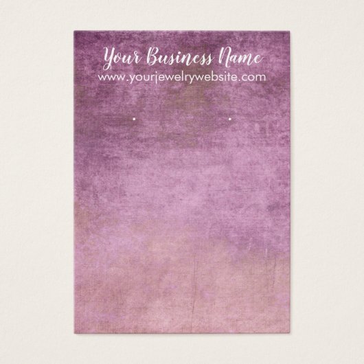 Raspberry Grunge Earring Holder Display Cards (Vorderseite)
