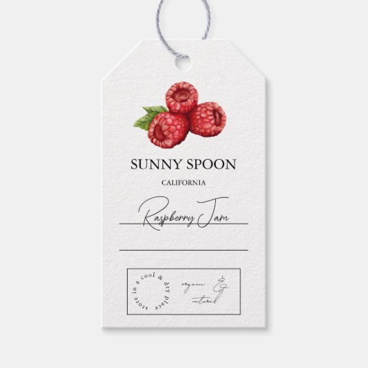 Raspberry Hang Tag Geschenkanhänger (Vorderseite)