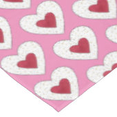 Raspberry Heart Linzer Cookie Linzertorte Austrian Tischdecke (Schrägansicht)